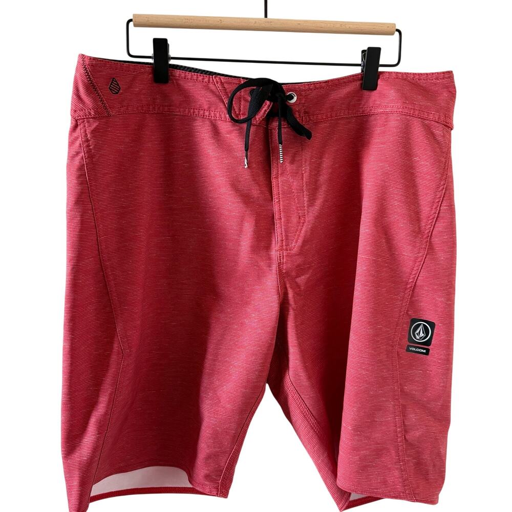 Volcom Board Shorts Red 10" Inseam Men's size 36